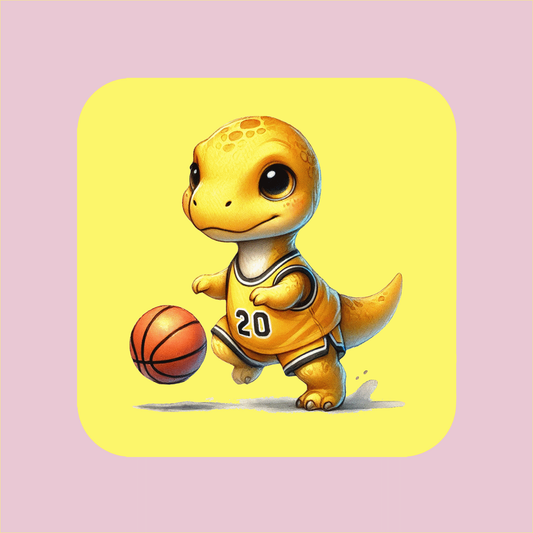 Basketball Dino Magnet