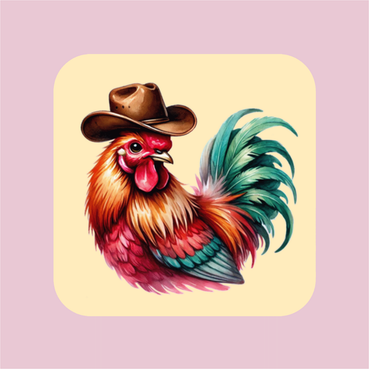 Cowboy Rooster Magnet