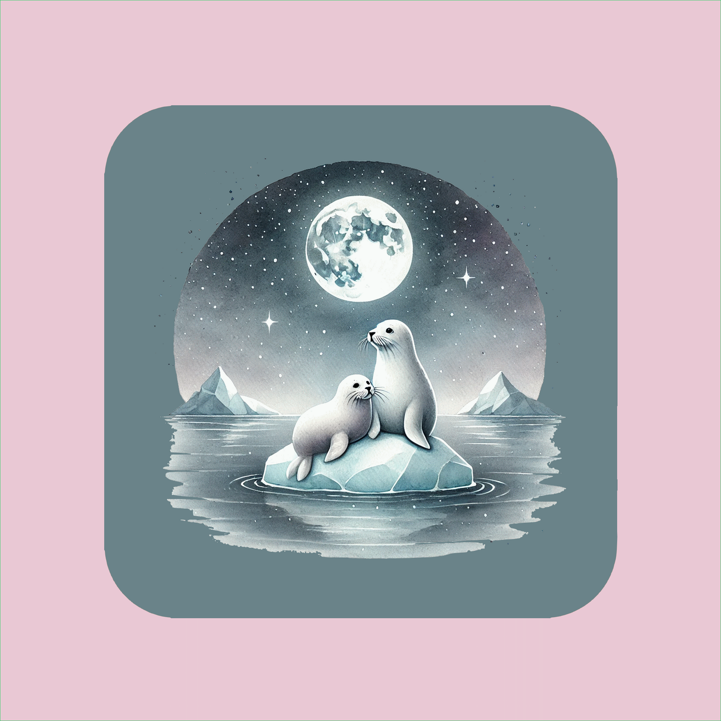 Seals & Full Moon Magnet